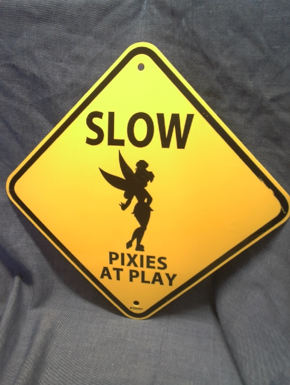 Vintage- Disney Tinkerbell Sign  12"X12"